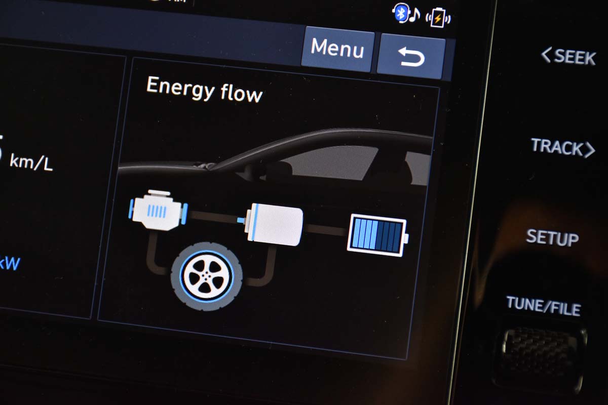 Hyundai Singapore TUCSON Hybrid energy flow display active