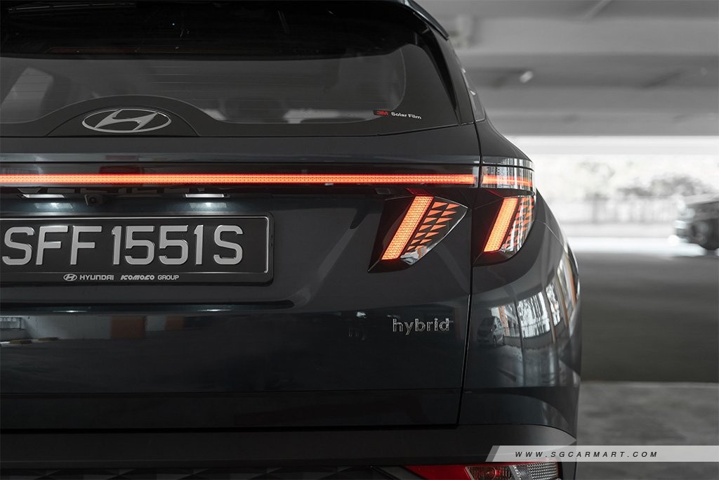 Hyundai Singapore TUCSON Hybrid rear hybrid trim badge