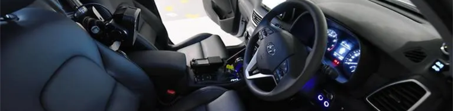 Police officer in the driver seat of the new Hyundai Tucson Fast Response Car