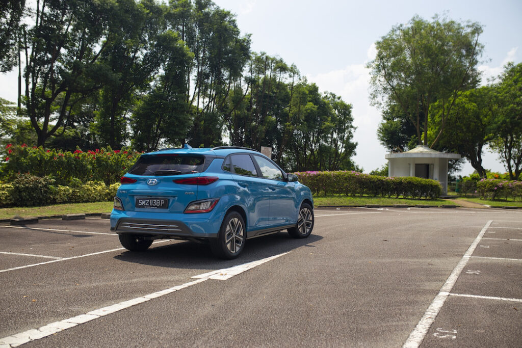 KONA Electric and KONA Hybrid Parked - rear view