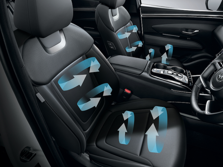 Hyundai Singapore Tucson heated and ventilated front seats