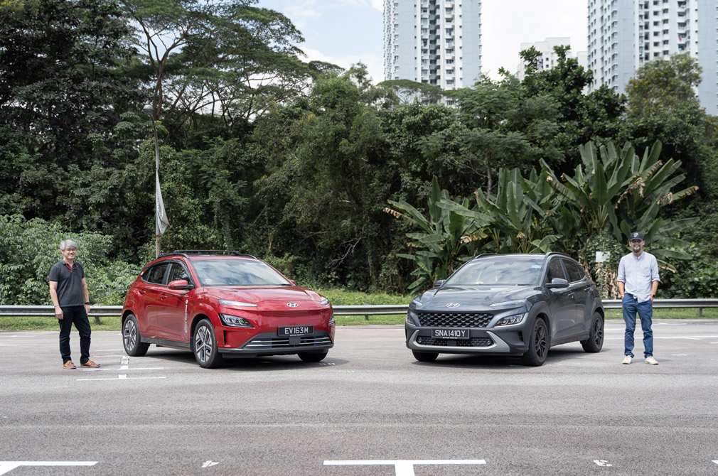 Hyundai Singapore KONA Electric and KONA Hybrid owners with their cars