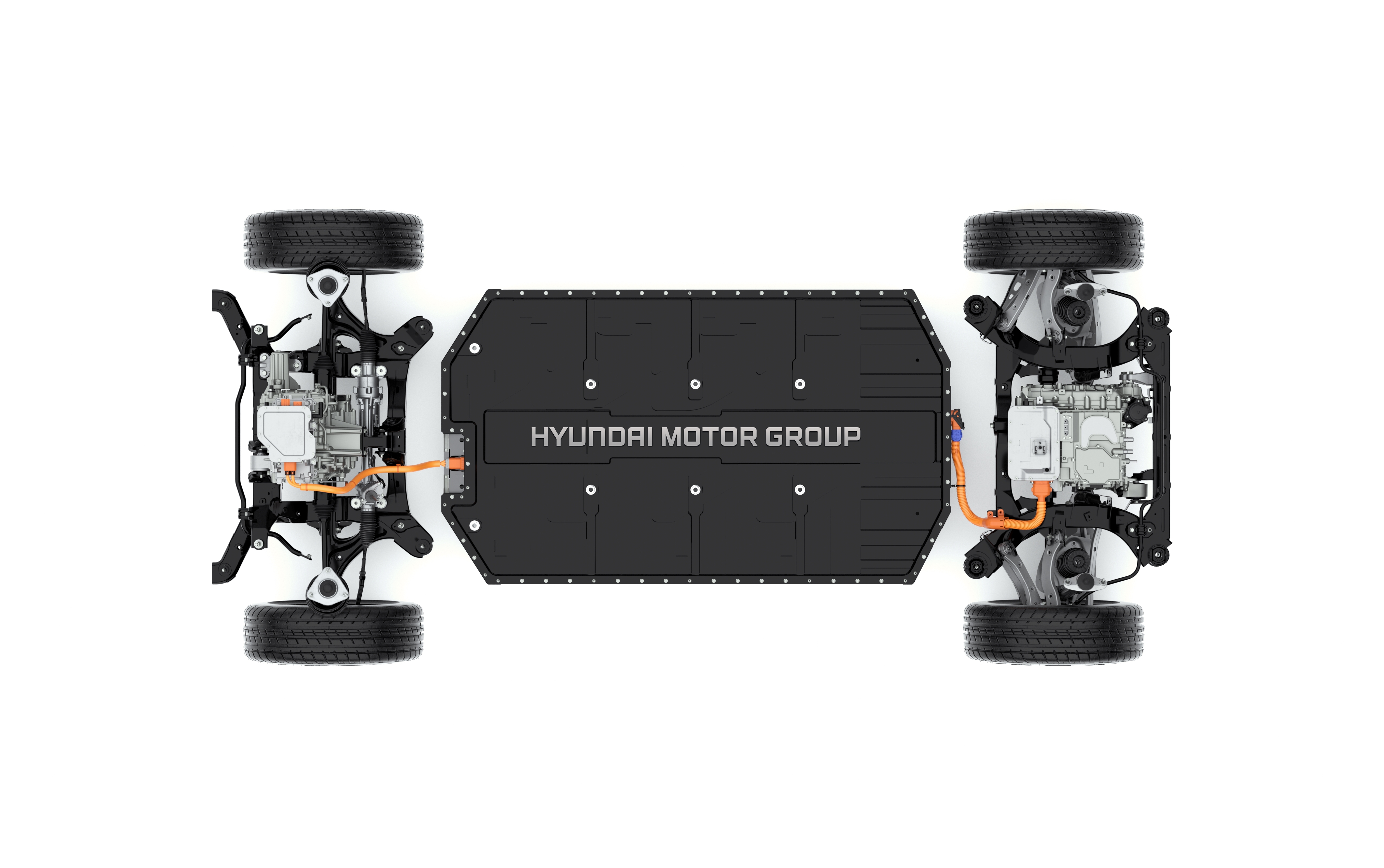 Battery pack within the Hyundai Electric-Global Modular Platform (E-GMP).