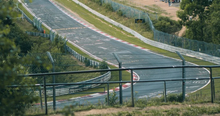 A steep chicane in a racetrack