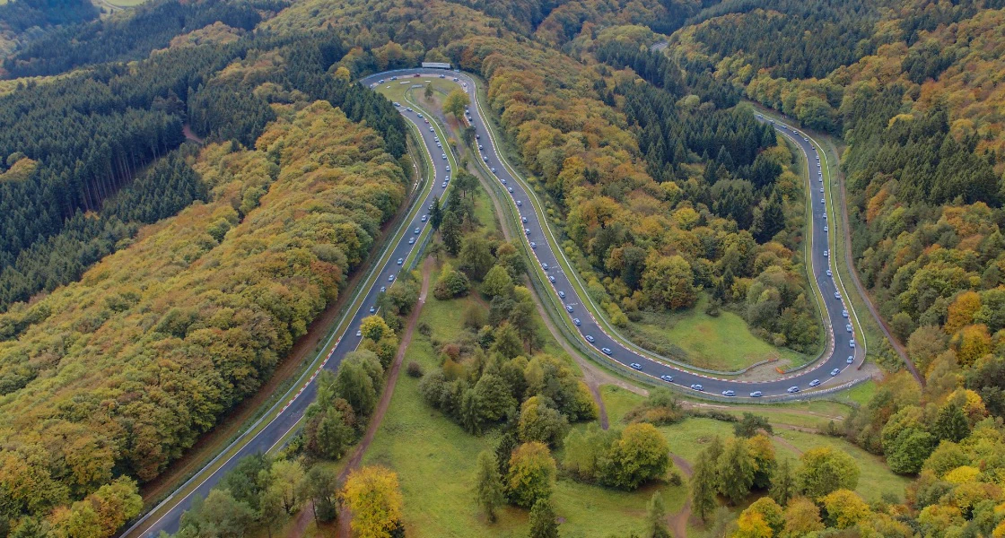 Aerial view of the Nrgburgring in Germany
