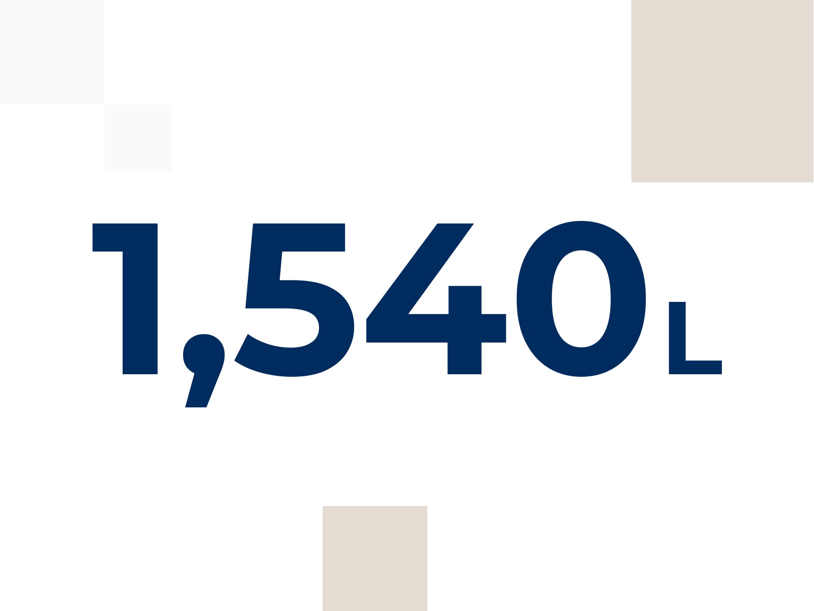 An icon of the words 1,540L.